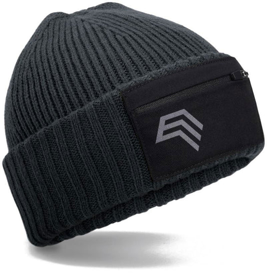 BFD 334R ― Eco Zip Patch Beanie - Anthrazit Grau