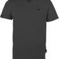 RMH 0102 ― Herren Luxury Bio-Baumwolle V-Neck T-Shirt - Dark Grau