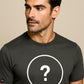 Unisex Mens Basic T-Shirt - Dark Grau - incl. Print
