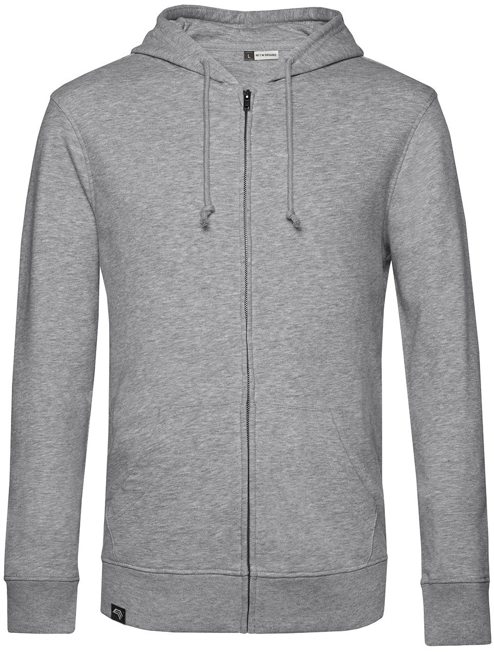 BAC U35B ― Weiche Kapuzen-Sweatjacke mit Bio-Baumwolle - Heather Grau Melange