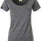 Auslaufartikel ― JAN 8003 ― Damen Bio-Baumwolle T-Shirt mit Brusttasche - Melange Heather Grau