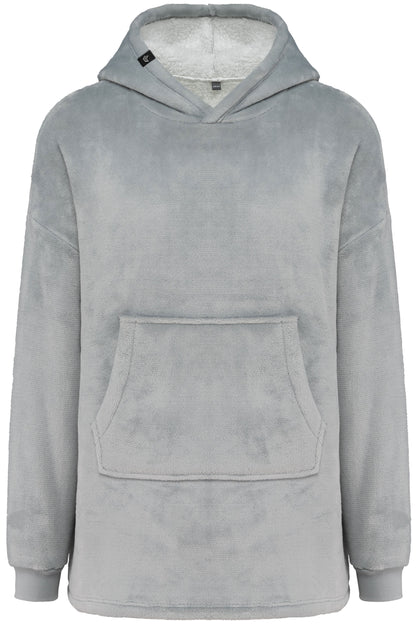 KRB K410 ― Unisex Oversize Lounge Poncho Hoodie - Grau Light