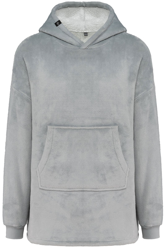 KRB K410 ― Unisex Oversize Lounge Poncho Hoodie - Grau Light