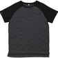 ― % ― MTS M178/ ― Unisex Baseball Contrast T-Shirt - Melange Grau / Schwarz [L / XL]