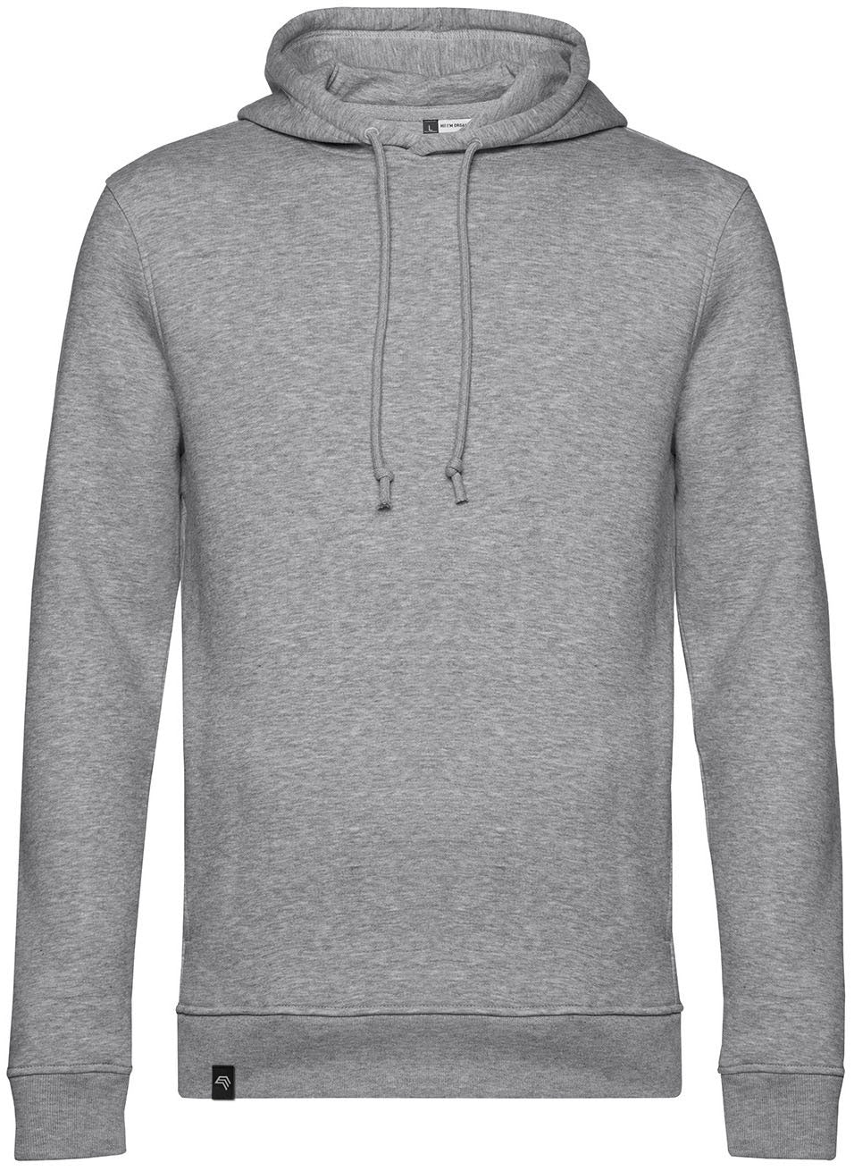 BAC U33B ― Weicher Herren Bio-Baumwolle Hoodie - Heather Grau Melange