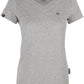 ― % ― RMH 0202/ ― Damen Luxury Bio-Baumwolle V-Neck T-Shirt - Heather Grau Melange [4XL]