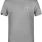 Unisex Mens Basic T-Shirt - Melange Grau - incl. Print