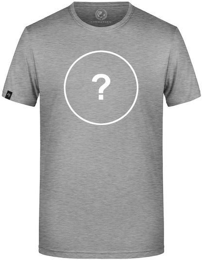 Unisex Mens Basic T-Shirt - Melange Grau - incl. Print