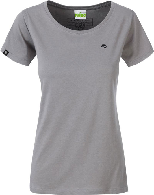 ― % ― JAN 8007/ ― Damen Bio-Baumwolle T-Shirt - Steel Grau [M]