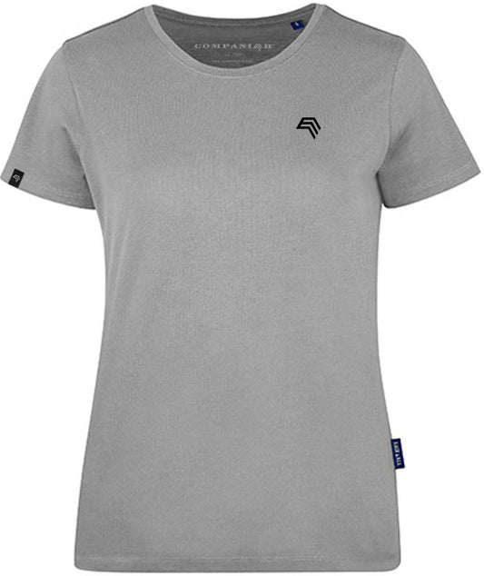 RMH 0201 ― Damen Luxury Bio-Baumwolle T-Shirt - Stone Grau