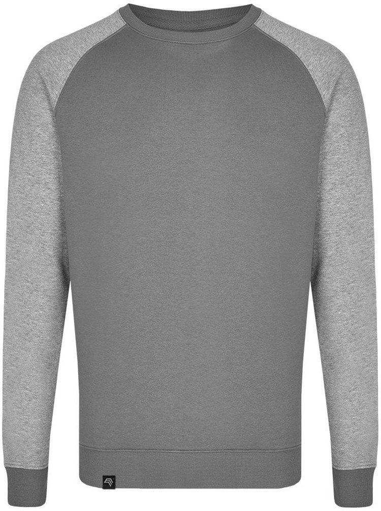 MMT 0510 ― Bi-Color Raglan Sweatshirt - Solid Grau / Melange