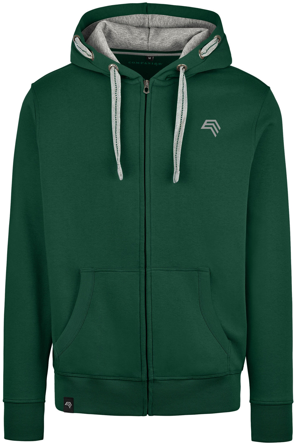 RMH 0701 ― Heavy Bi-color Hoodie Sweat Jacket - Bottle Green