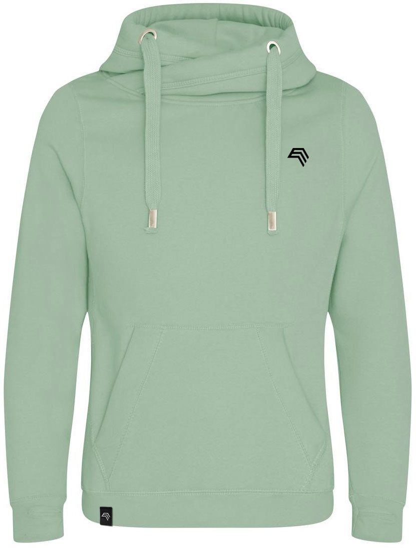 JDS 0021 ― Cross Neck Hoodie - Dusty Green