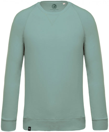 KRB K480 ― Unisex Raglan Sweatshirt mit Bio-Baumwolle - Blau Sage Grün