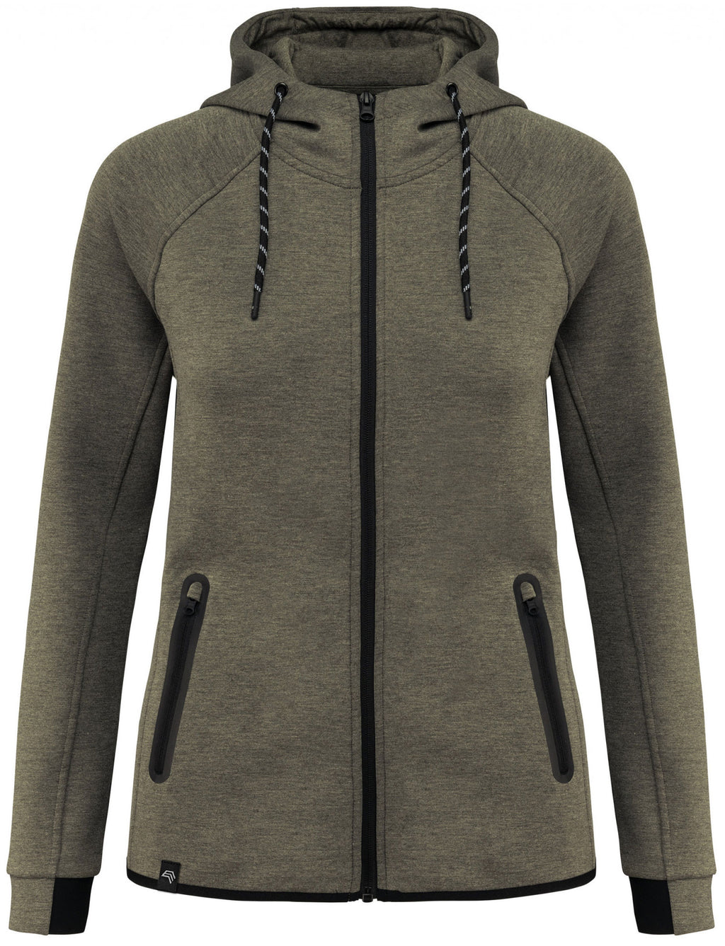 KRB P359 – Women's Functional Hoodie - Light Khaki Green Marl