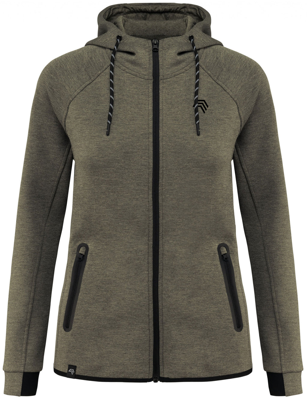 KRB P359 – Women's Functional Hoodie - Light Khaki Green Marl