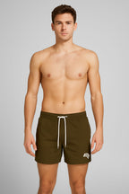 BBD 0050 ― Herren Swim Shorts Badehose - Olive Grün