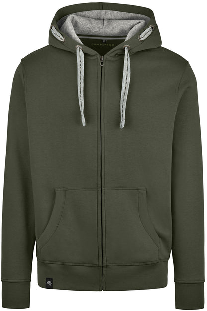 RMH 0701 ― Heavy Bi-color Hoodie Sweat Jacket - Olive Grün