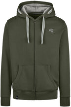RMH 0701 ― Heavy Bi-color Hoodie Sweat Jacket - Olive Green