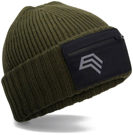 BFD 334R ― Eco Zip Patch Beanie - Olive Grün