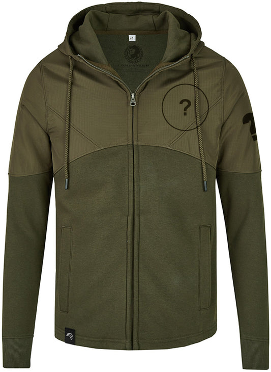 MMT 0910 ― Material-Mix Sweat Jacket - Olive Grün