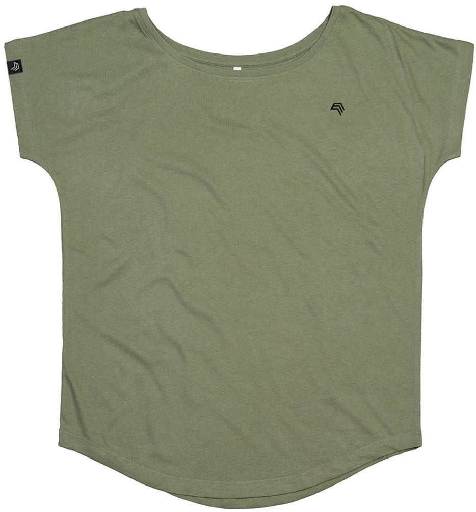 ― % ― MTS M091/ ― Damen Loose Fit T-Shirt Bio-Baumwolle - Soft Olive Grün [S / XL]