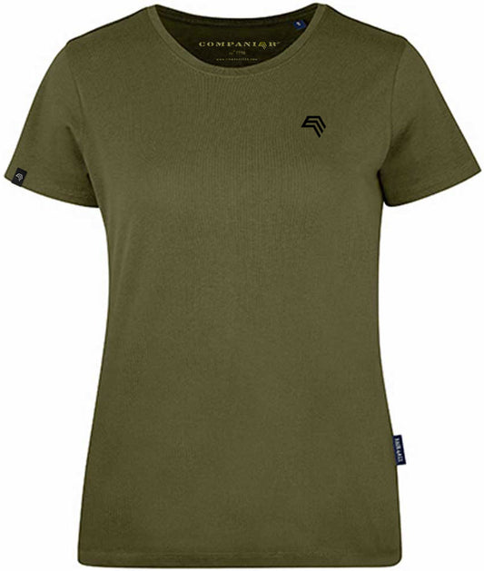 RMH 0201 ― Damen Luxury Bio-Baumwolle T-Shirt - Olive Grün