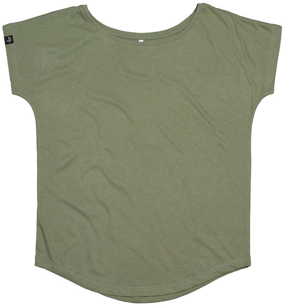 ― % ― MTS M091 ― Damen Loose Fit T-Shirt Bio-Baumwolle - Soft Olive Grün / S / XL