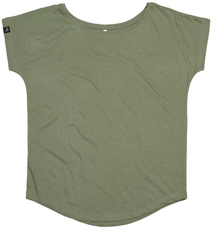 ― % ― MTS M091/ ― Damen Loose Fit T-Shirt Bio-Baumwolle - Soft Olive Grün [S / XL]