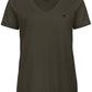 BAC TW045 ― Damen Bio-Baumwolle V-Neck T-Shirt - Olive Grün