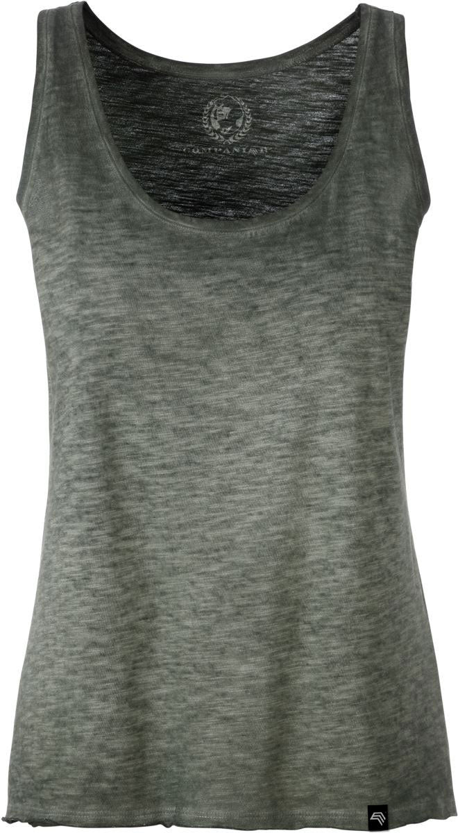 Auslaufartikel ― JAN 8017 ― Damen Bio-Baumwolle Flammgarn Tank Top - Olive Grün
