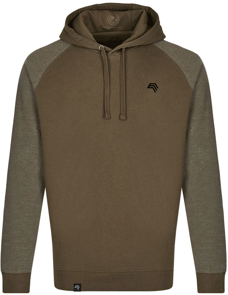 MMT 0611 ― Bi-Color No Pocket Hoodie Sweatshirt - Green Olive / Melange