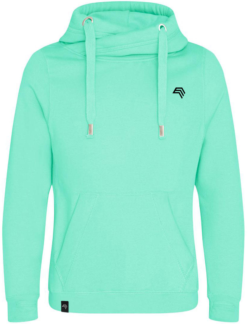 JDS 0021 ― Cross Neck Hoodie - Peppermint Green
