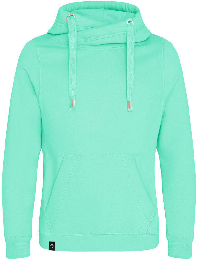 JDS 0021 ― Cross Neck Hoodie - Peppermint Green
