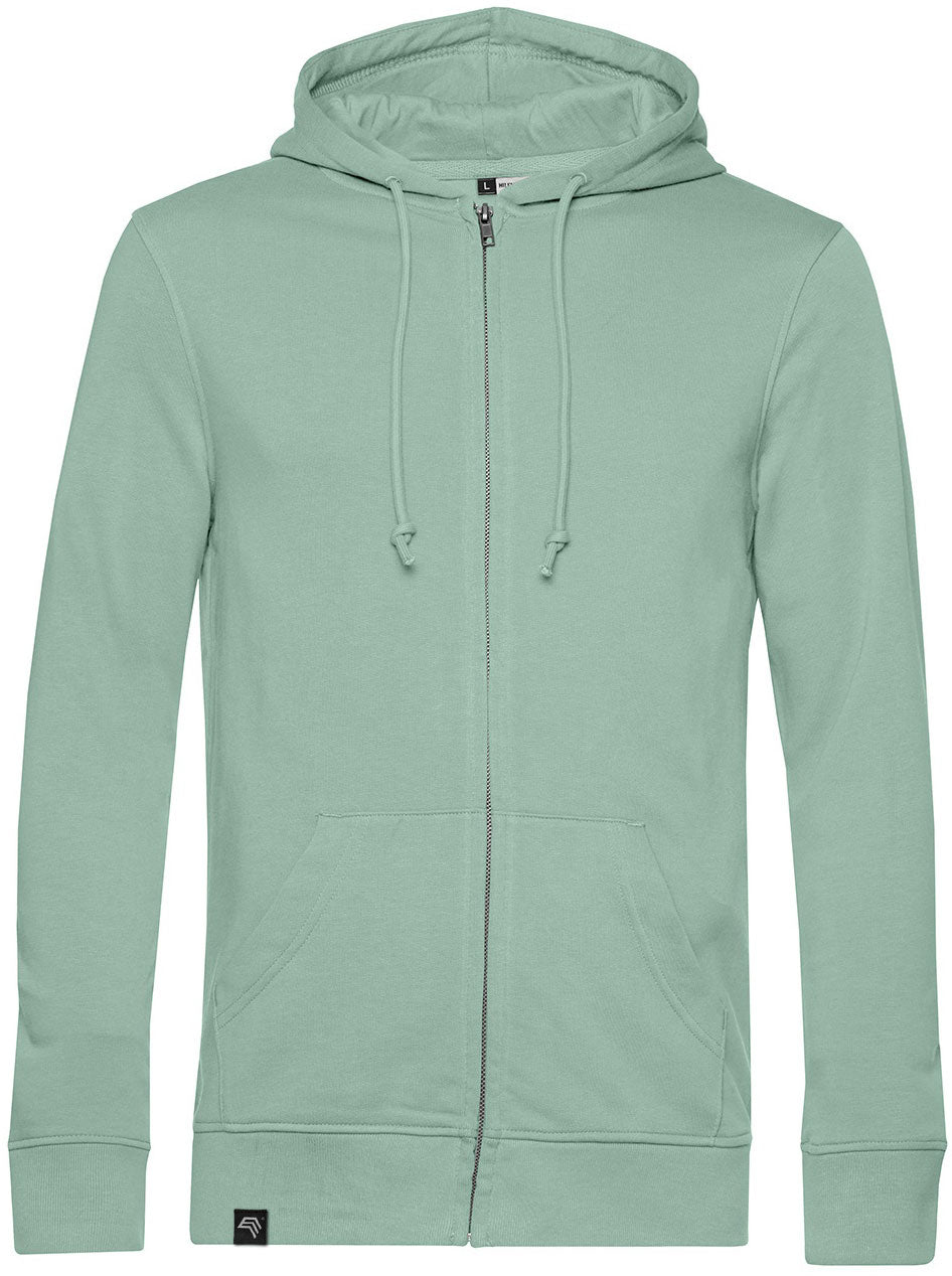 BAC U35B ― Weiche Kapuzen-Sweatjacke mit Bio-Baumwolle - Blau Sage Grün