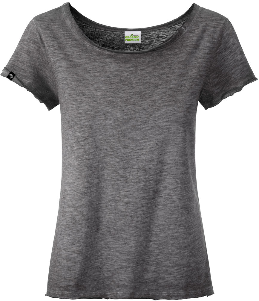 Auslaufartikel ― JAN 8015 ― Damen Bio-Baumwolle Flammgarn T-Shirt - Graphite Grau