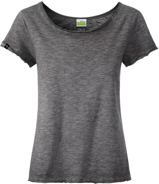 JAN 8015 ― Ladies' organic cotton slub yarn T-shirt XS-2XL