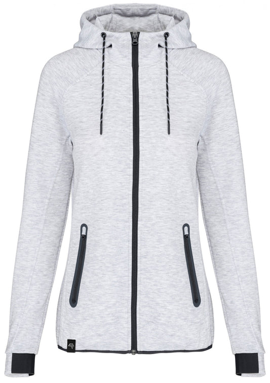 KRB P359 ― Damen Funktions Hoodie - Ash Grau Melange