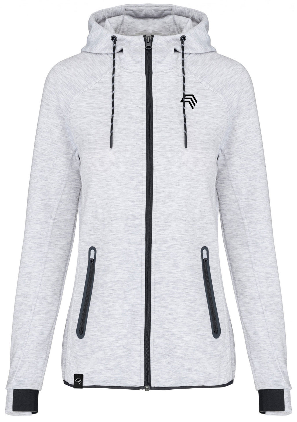 KRB P359 - Women's Functional Hoodie - Ash Grey Mélange
