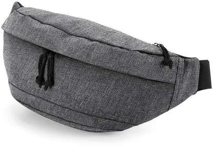 BGS 0143 ― Oversized Cross Body Shoulder Bag - Grey Melange / Schwarz