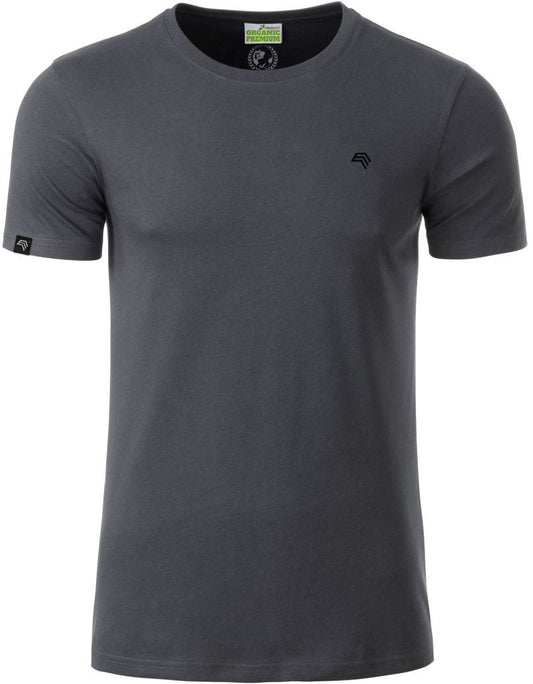 ― % ― JAN 8008/ ― Herren Bio-Baumwolle T-Shirt - Graphite Grau [3XL]