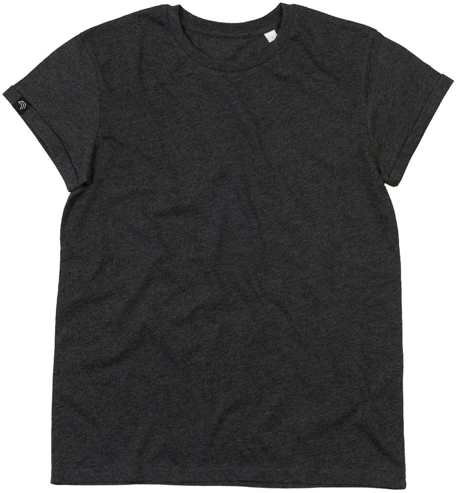 MTS M080 ― Unisex Bio-Baumwolle Roll Sleeve T-Shirt - Dark Grau Melange