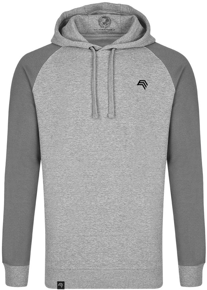 MMT 0611 ― Bi-Color No Pocket Hoodie Sweatshirt - Heather Gray / Solid