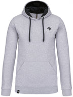 KRB K446 ― Bi-Color Raglan Hoodie Sweatshirt - Melange Grey / Black