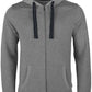 RMH 0701 ― Heavy Bi-color Hoodie Sweat Jacket - Heather Grau Melange