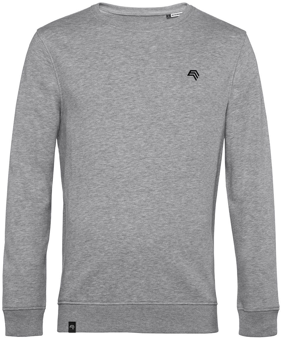 BAC U31B - Soft Unisex Organic Cotton Sweatshirt - Heather Melange Grey