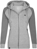 MMT 0720 ― Women's Bi-Color Hooded Jacket - Melange Grey / Solid