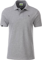 JAN 8010 ― Men's Organic Cotton Polo Shirt - Heather Grey Melange