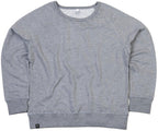 MTS M077 ― Women's Organic Cotton Recycled rPET Raglan Sweatshirt - Heather Grey Melange