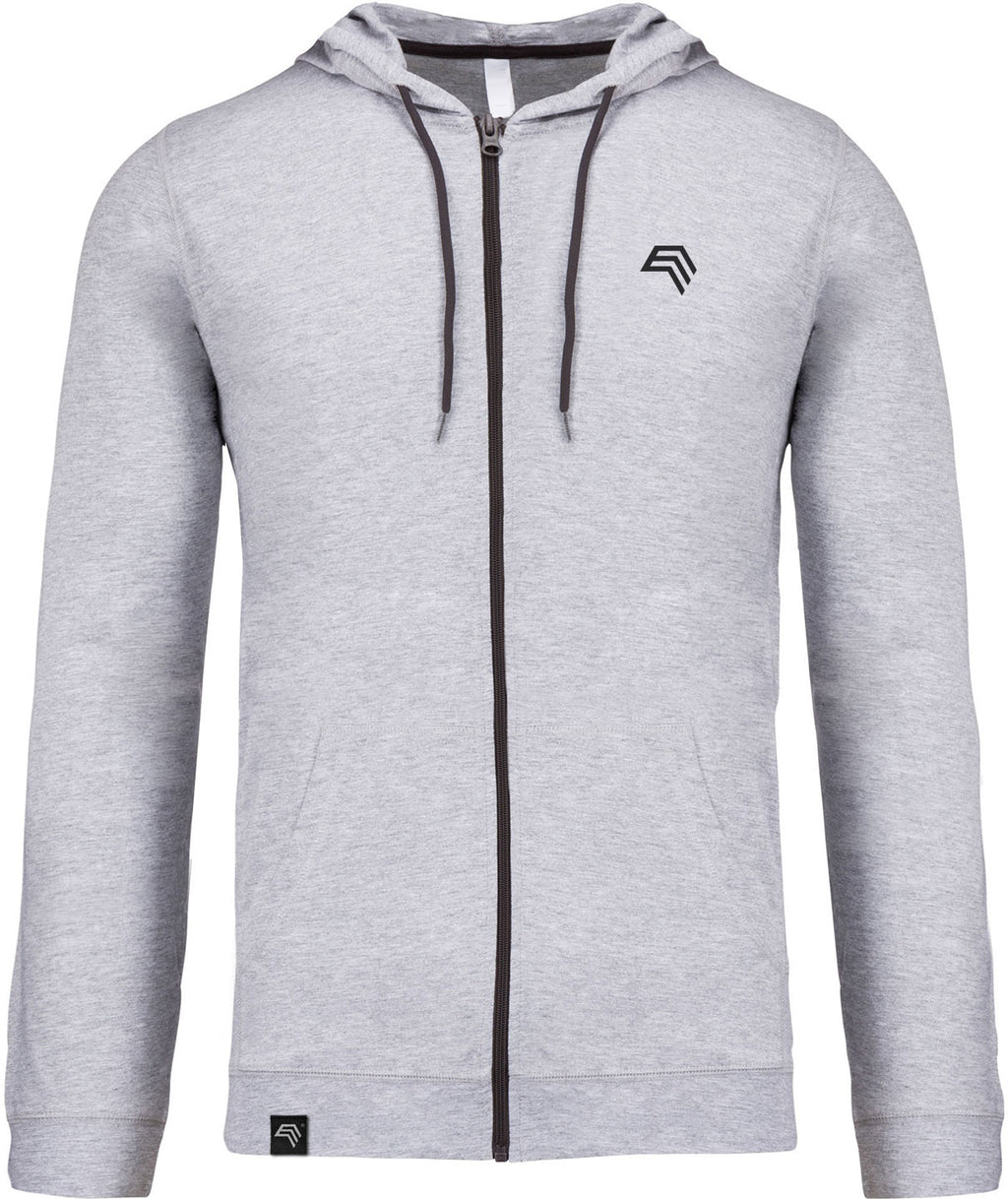 KRB K438 ― Lightweight Contrast Sweat Jacket - Heather Grau Melange